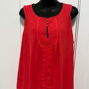 Banana Republic - Red Sleeveless Top, Size 16